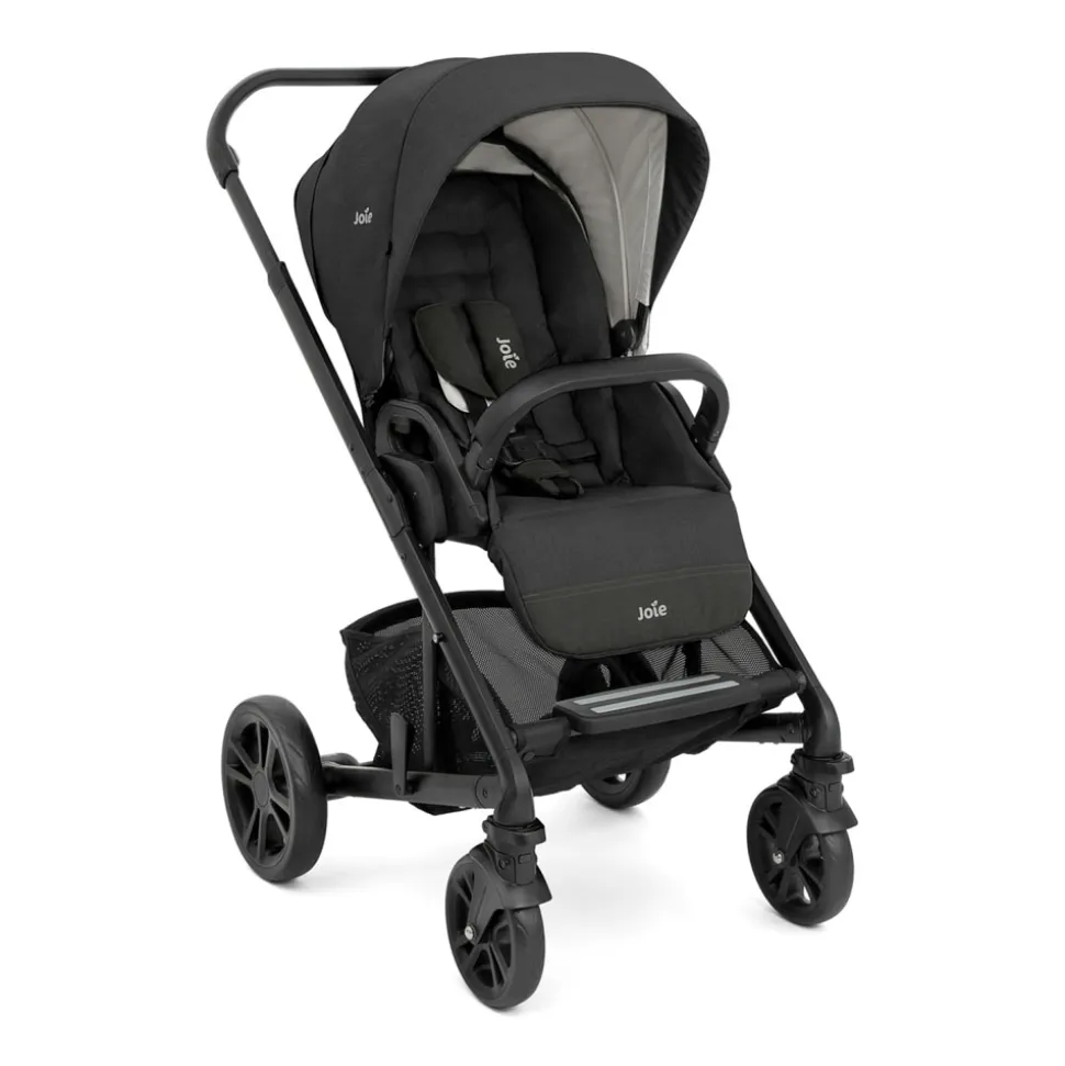 Poussette chrome shale noir