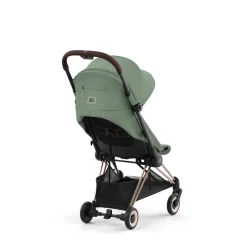 Poussette compacte coya leaf green châssis rosegold