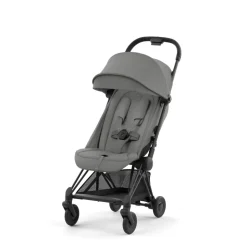 Poussette compacte coya mirage grey châssis matt black
