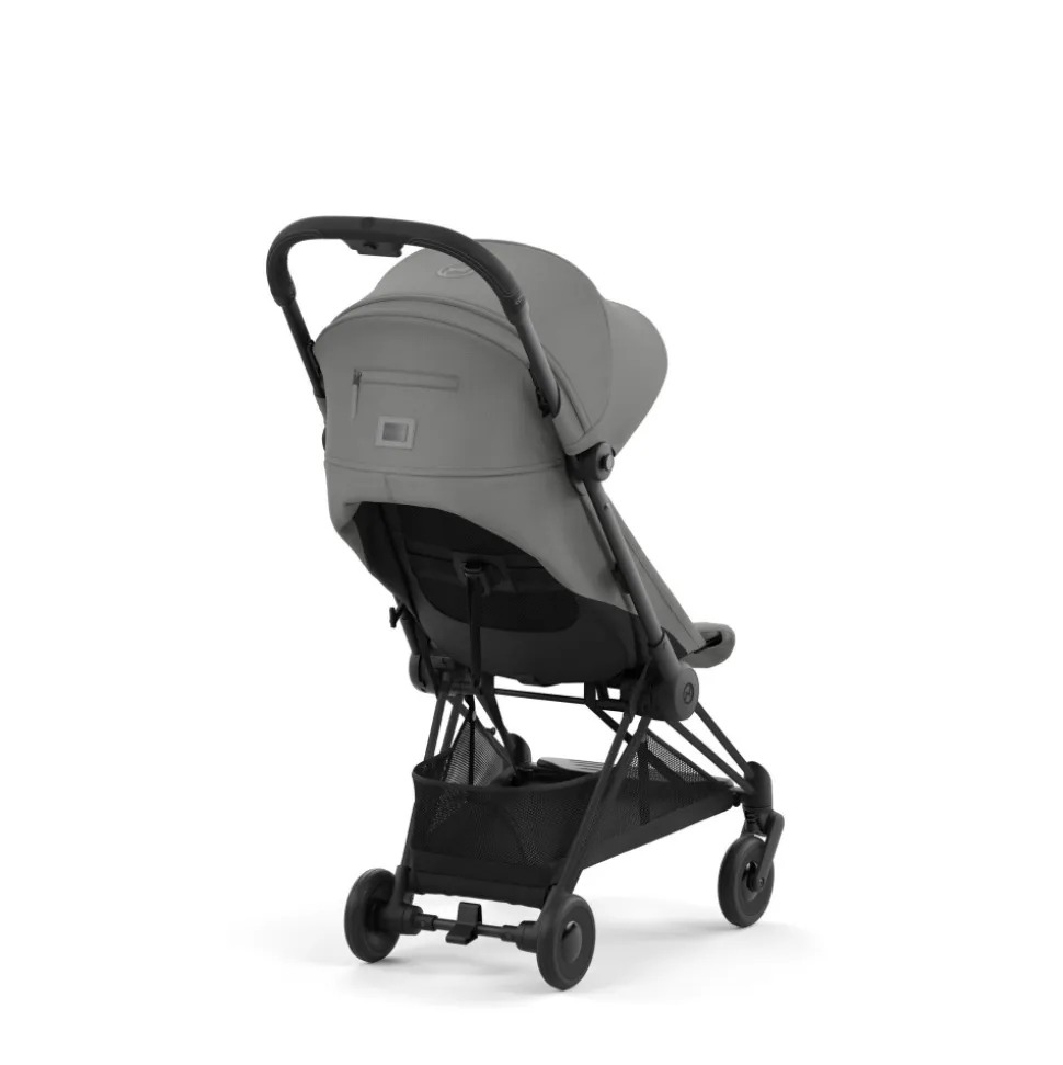 Poussette compacte coya mirage grey châssis matt black