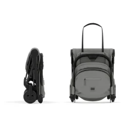 Poussette compacte coya mirage grey châssis matt black