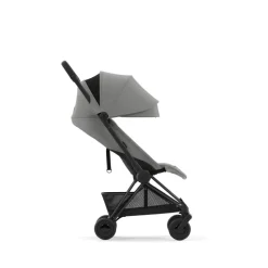 Poussette compacte coya mirage grey châssis matt black