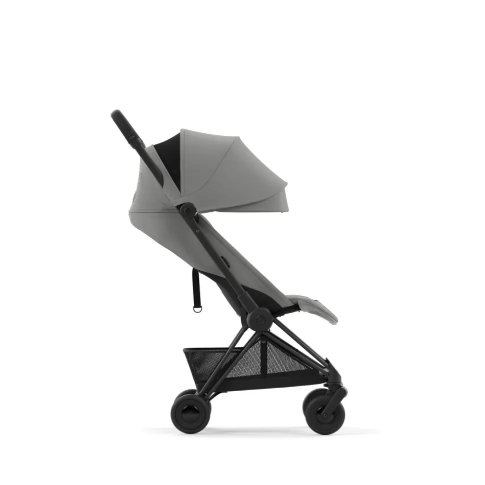 Poussette compacte coya mirage grey châssis matt black