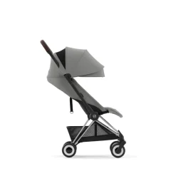 Poussette compacte coya mirage grey châssis rosegold