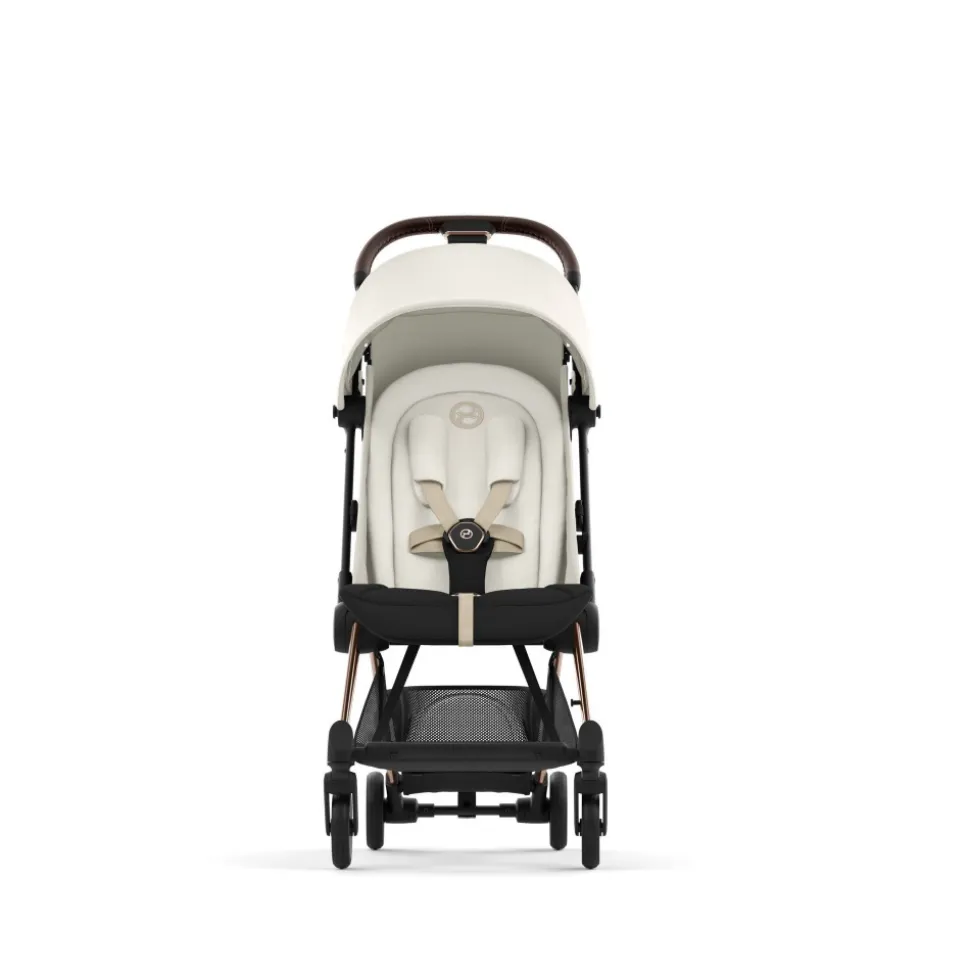 Poussette compacte coya off white châssis rosegold