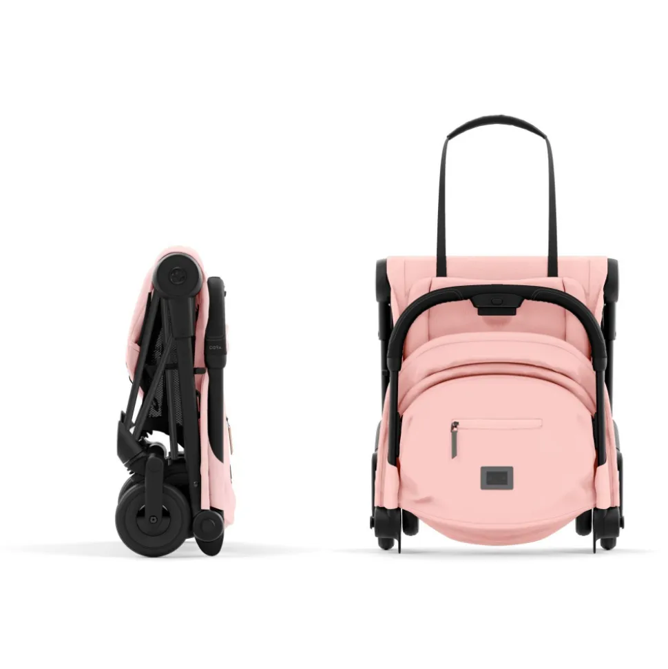 Poussette compacte coya peach pink châssis matt black