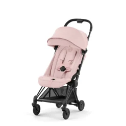 Poussette compacte coya peach pink châssis matt black