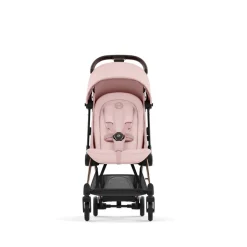 Poussette compacte coya peach pink châssis rosegold