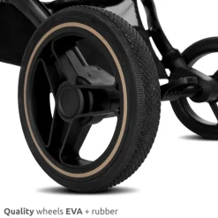 Poussette compacte makaya rotative 360° vert
