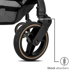 Poussette compacte makaya rotative 360° noir