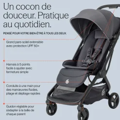 Poussette compacte metro 3 soft olive