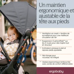 Poussette compacte metro 3 soft olive