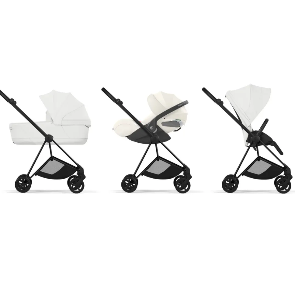 Poussette compacte mios 4 off white châssis matt black