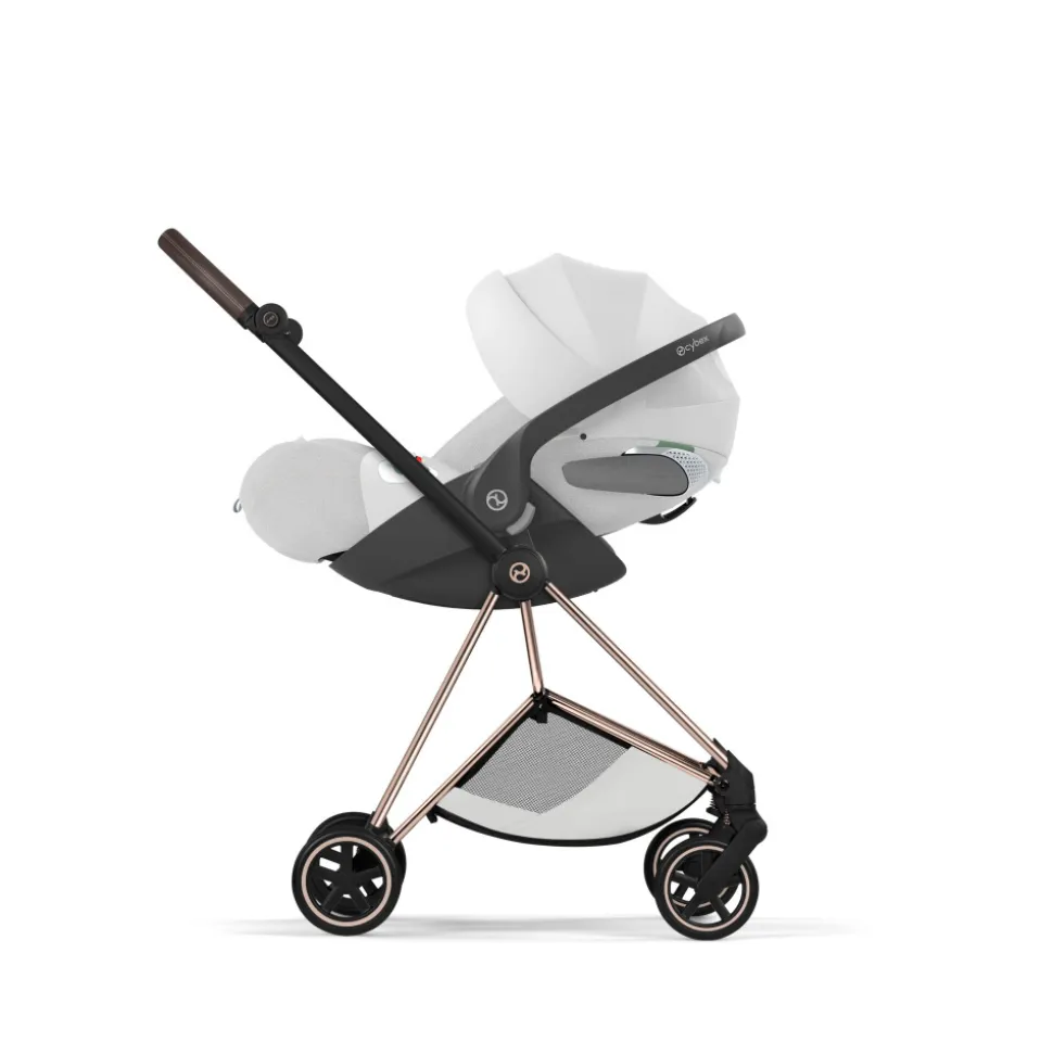 Poussette compacte mios 4 off white châssis rosegold