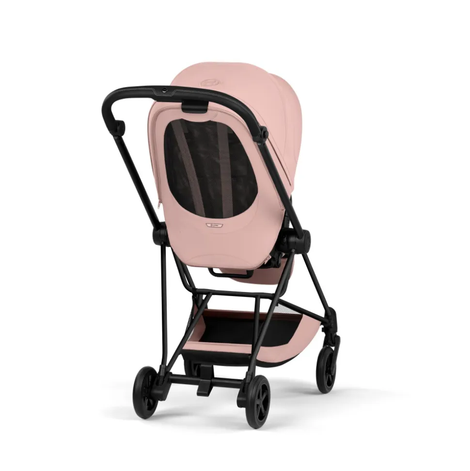 Poussette compacte mios 4 peach pink châssis matt black