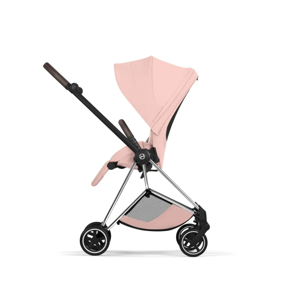 Poussette compacte mios 4 peach pink châssis chrome