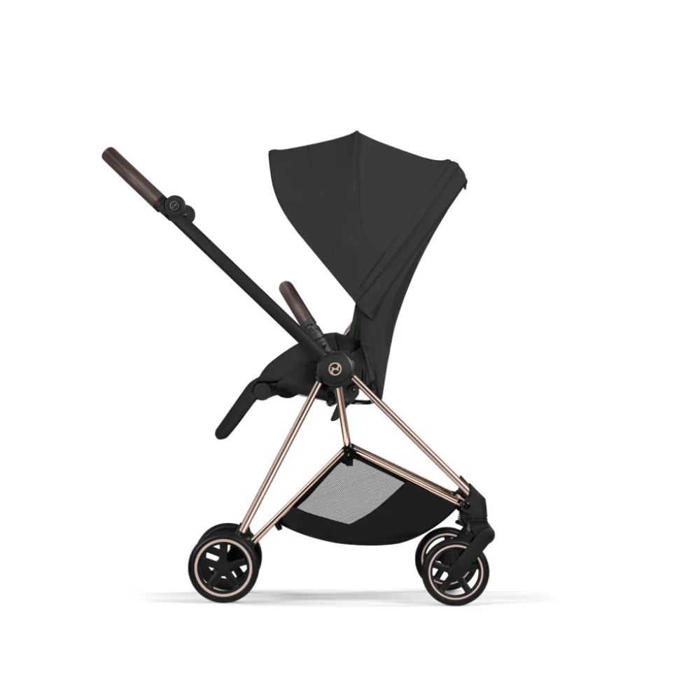 Poussette compacte mios 4 sepia black châssis rosegold