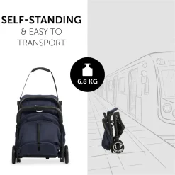 Poussette compacte travel n care navy blue
