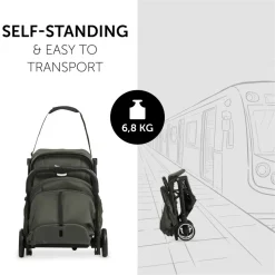 Poussette compacte travel n care dark olive