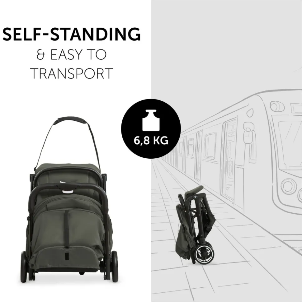 Poussette compacte travel n care dark olive