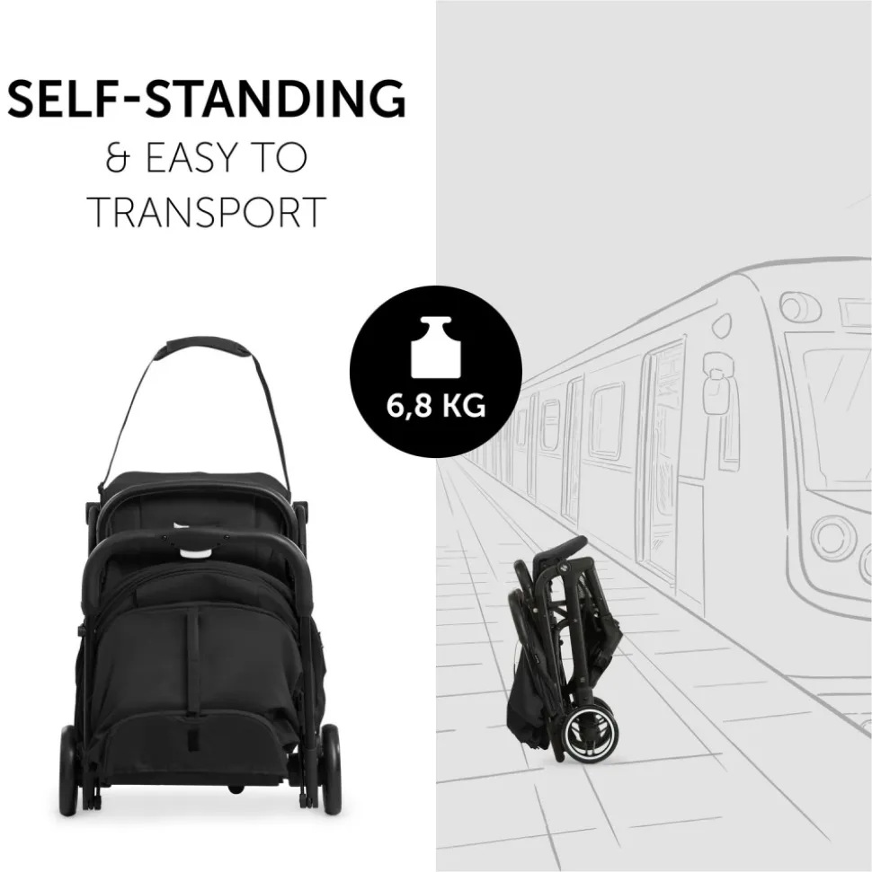 Poussette compacte travel n care black