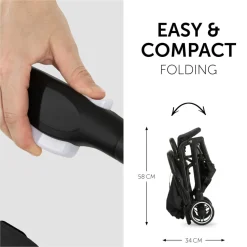 Poussette compacte travel n care black
