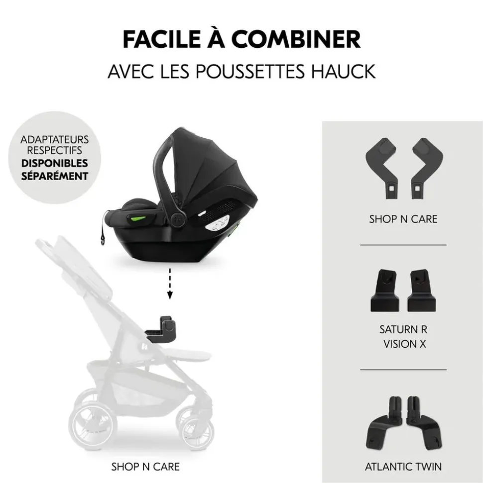 Poussette compacte travel n care beige + coque drive n care + adaptateurs