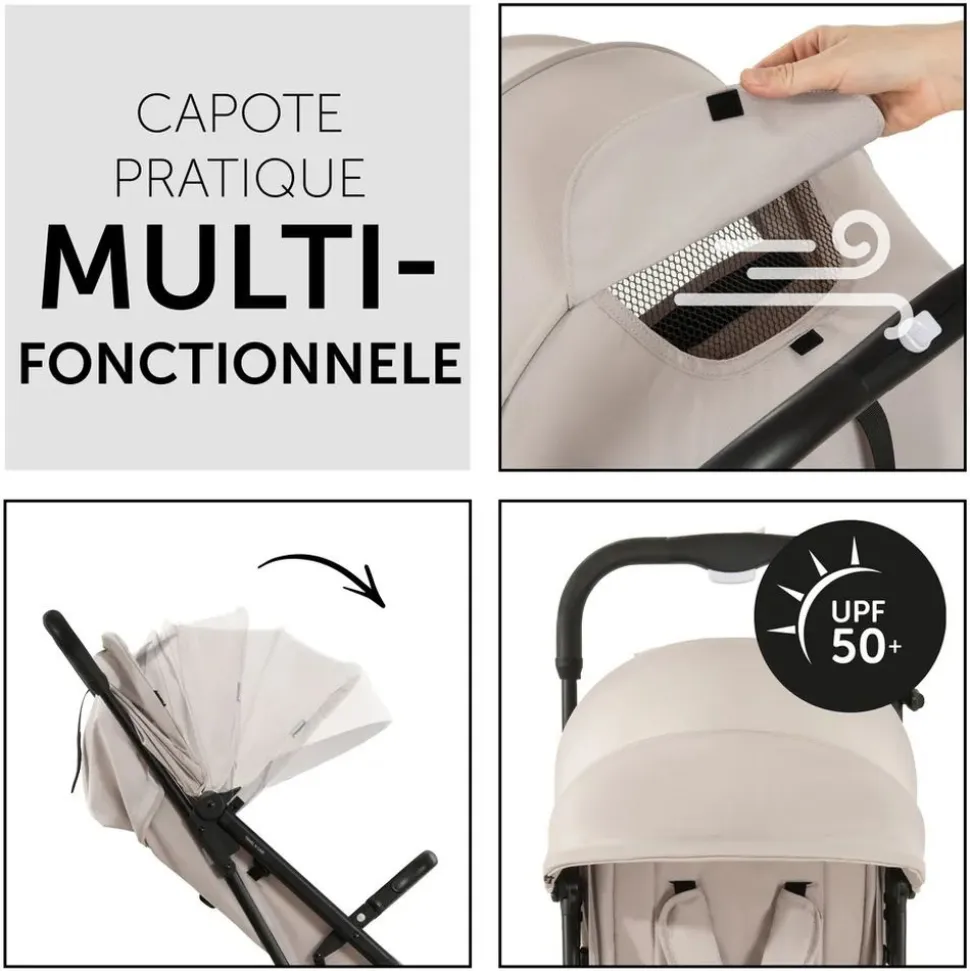 Poussette compacte travel n care beige + coque drive n care + adaptateurs