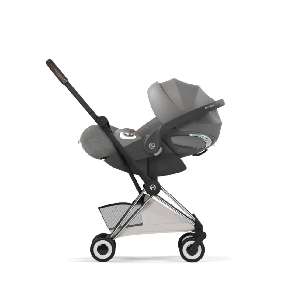 Poussette compacte voyage coya 2 style châssis chrome city grey