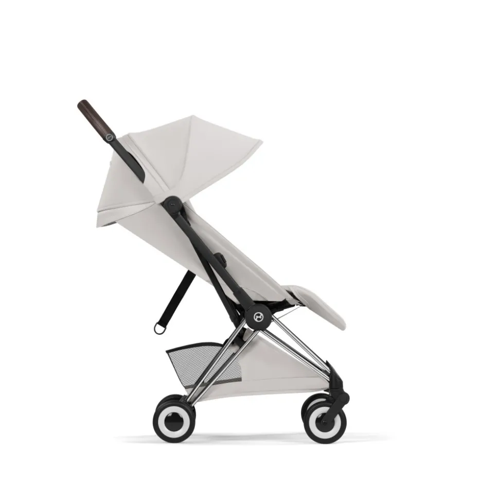 Poussette compacte voyage coya 2 style châssis chrome city grey