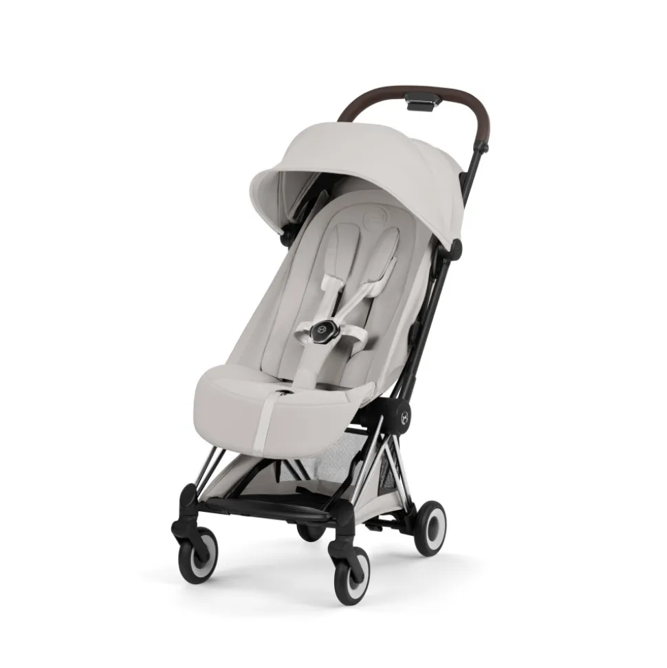 Poussette compacte voyage coya 2 style châssis chrome city grey