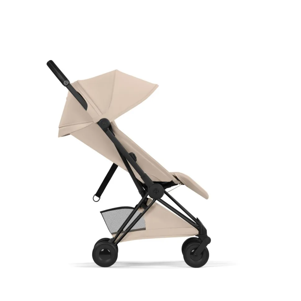 Poussette compacte voyage coya 2 style châssis matt black cozy beige