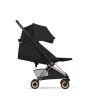 Poussette compacte voyage coya 2 style châssis rosegold sepia black