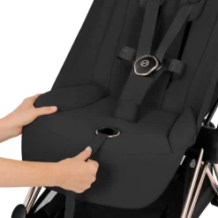 Poussette compacte voyage coya 2 style châssis rosegold sepia black