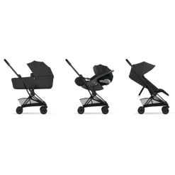 Poussette compacte voyage coya 2 confort châssis matt black sepia black
