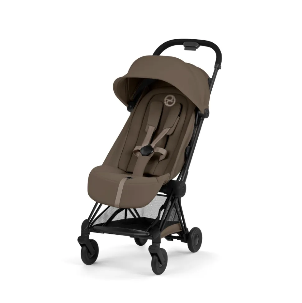 Poussette compacte voyage coya 2 confort châssis matt black coconut brown