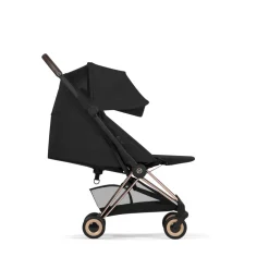 Poussette compacte voyage coya 2 confort châssis rosegold sepia black