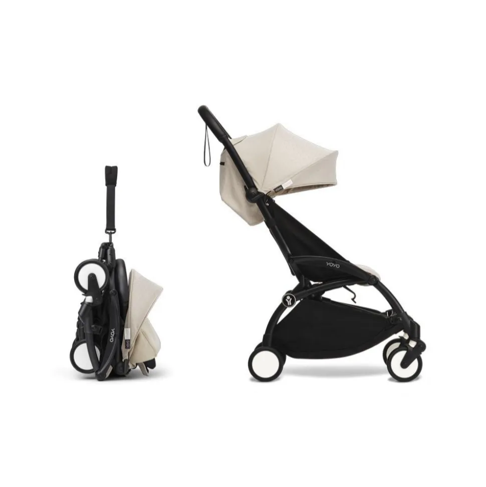 Poussette complète yoyo 3 châssis noir pack 0+ et 6+ bonpoint