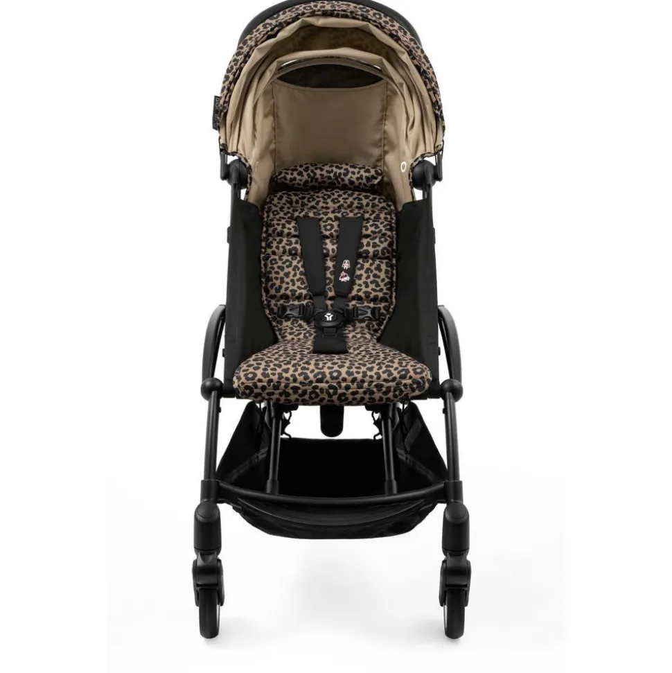 Poussette complète yoyo 3 châssis noir pack 0+ et 6+ leopard / noir