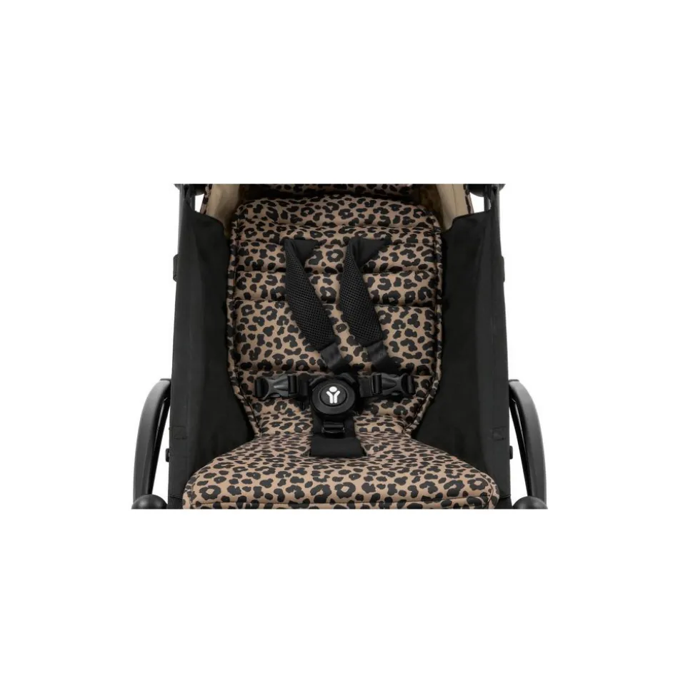 Poussette complète yoyo 3 châssis noir pack 0+ et 6+ leopard / noir