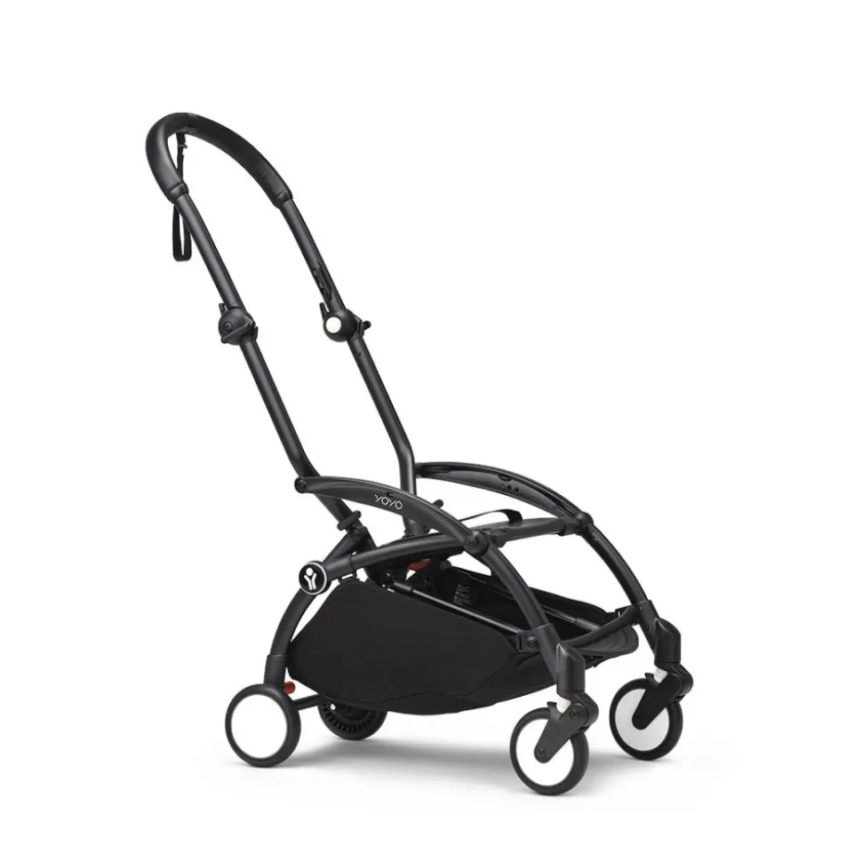 Poussette complète yoyo 3 châssis noir pack 0+ et 6+ leopard / noir