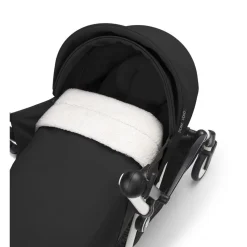 Poussette complète yoyo 3 châssis blanc pack 0+ et 6+ zebra / noir