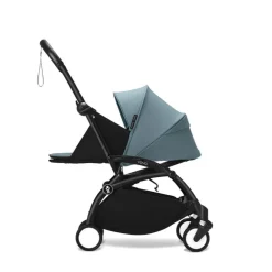 Poussette complète yoyo 3 châssis noir pack 0+ et 6+ aqua