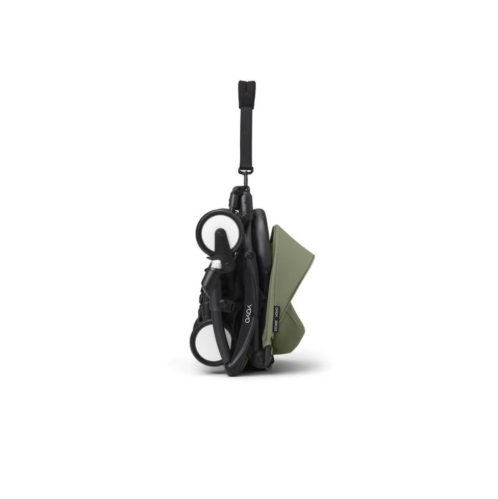 Poussette complète yoyo 3 châssis noir pack 0+ et 6+ olive