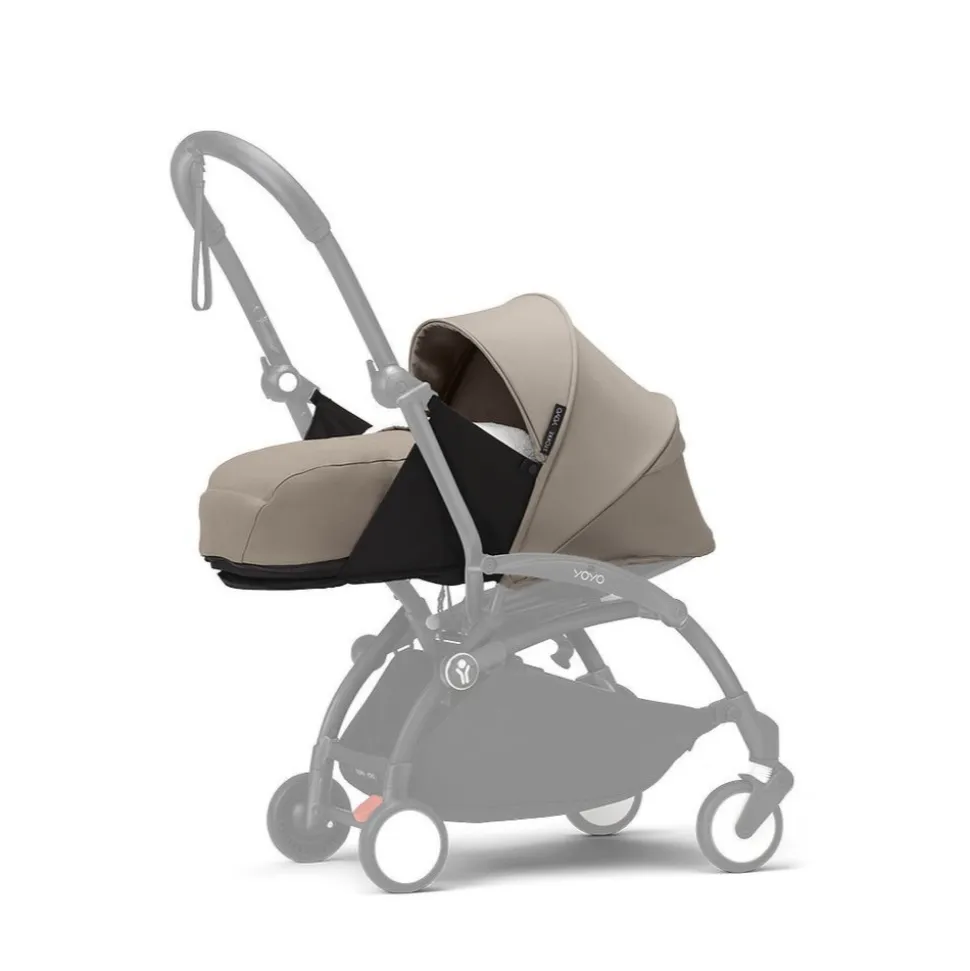 Poussette complète yoyo 3 châssis blanc pack 0+ et 6+ taupe