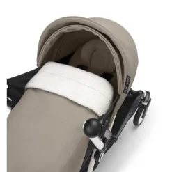 Poussette complète yoyo 3 châssis blanc pack 0+ et 6+ taupe