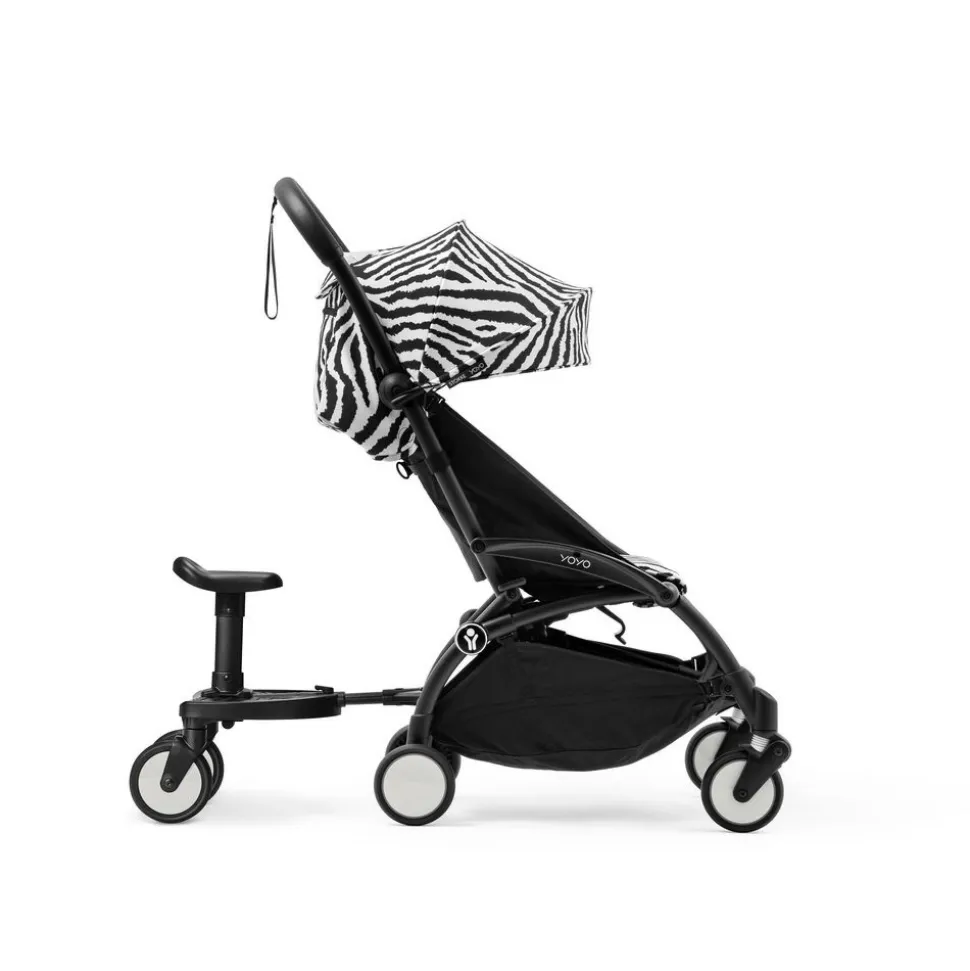 Poussette complète yoyo 3 châssis noir pack 0+ et 6+ zebra / noir