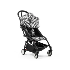 Poussette complète yoyo 3 châssis noir pack 0+ et 6+ zebra / noir