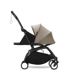 Poussette complète yoyo 3 châssis noir pack 0+ et 6+ taupe