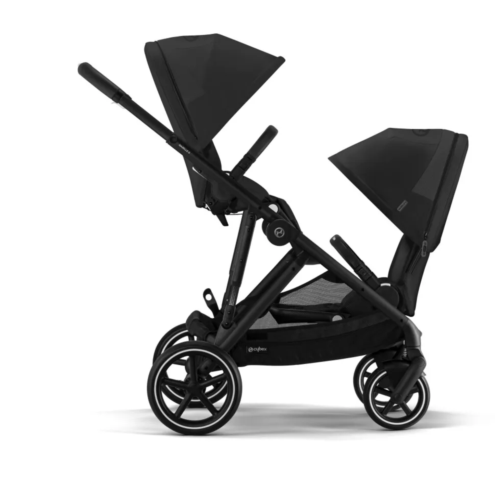 Poussette double gazelle s moon black châssis noir